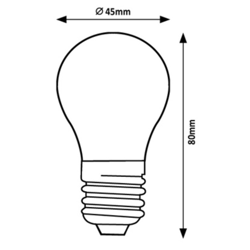 Rabalux - Bombilla LED G45 E27/2W/230V 3000K Clase energética A