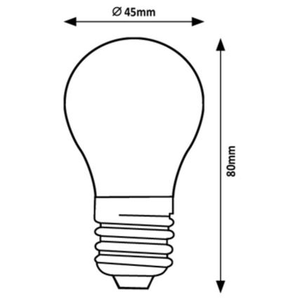 Rabalux - Bombilla LED G45 E27/2W/230V 4000K Clase energética A
