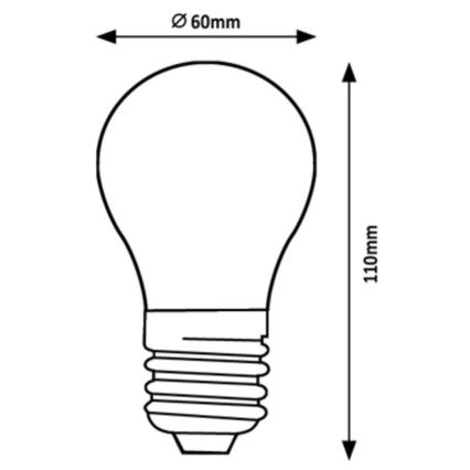 Rabalux - Bombilla LED A60 E27/4W/230V 3000K Clase energética A