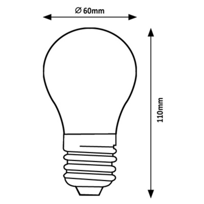 Rabalux - Bombilla LED A60 E27/4W/230V 3000K Clase energética A