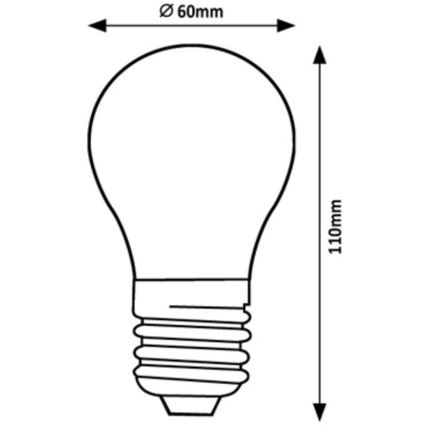 Rabalux - Bombilla LED A60 E27/7W/230V 4000K Clase energética A