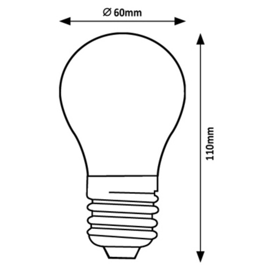 Rabalux - Bombilla LED A60 E27/7W/230V 4000K Clase energética A