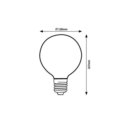 Rabalux - Bombilla LED decorativa G125 E27/3W/230V 1800K