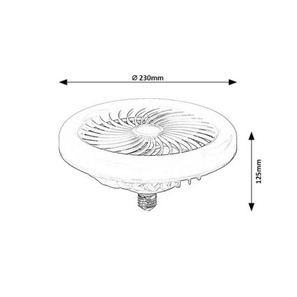 Rabalux - Bombilla LED con ventilador SMD E27/16W/230V