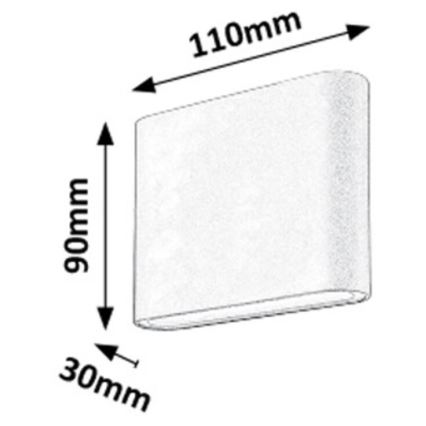 Rabalux - Aplique LED para exterior 2xLED/3W/230V IP54 3000K