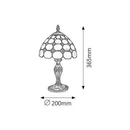 Rabalux - Tiffany lámpara de mesa de vidriera 1xE14/40W/230V