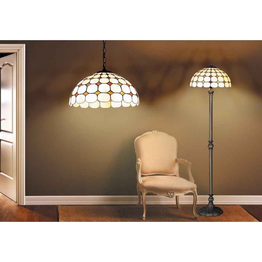 Rabalux - Tiffany Lámpara colgante de vidriera con cadena 2xE27/60W/230V