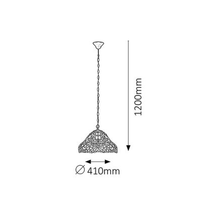 Rabalux - Tiffany Lámpara colgante 2xE27/60W/230V