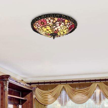 Rabalux - Tiffany Plafón de vidriera 2xE27/60W/230V