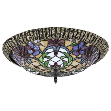 Rabalux - Tiffany Plafón de vidriera 2xE27/60W/230V