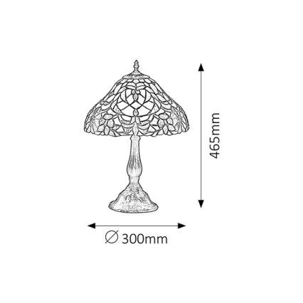 Rabalux - Tiffany Lámpara de mesa de vidriera 1xE27/60W/230V