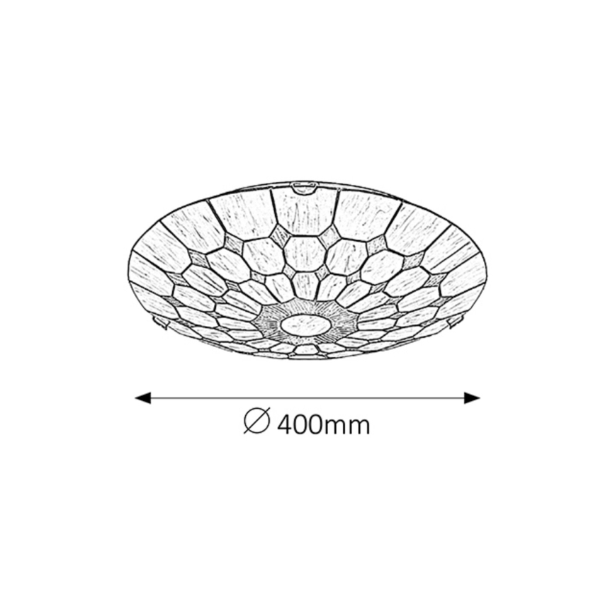 Rabalux 8091 - Lámpara de techo con vidriera Tiffany MARVEL 2xE27/60W/230V d. 40 cm