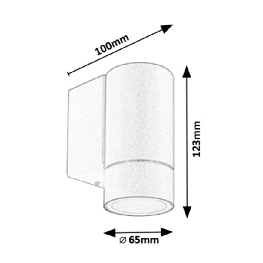 Rabalux - Aplique de exterior 1xGU10/10W/230V IP54 gris