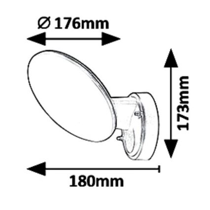 Rabalux 8134 - Aplique LED para exterior VARNA LED/12W/230V IP54