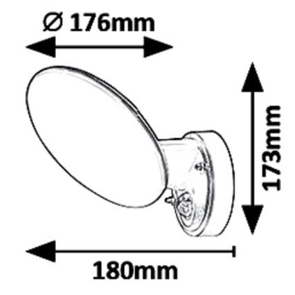 Rabalux 8135 - LED Aplique exterior con sensor VARNA LED/12W/230V IP54