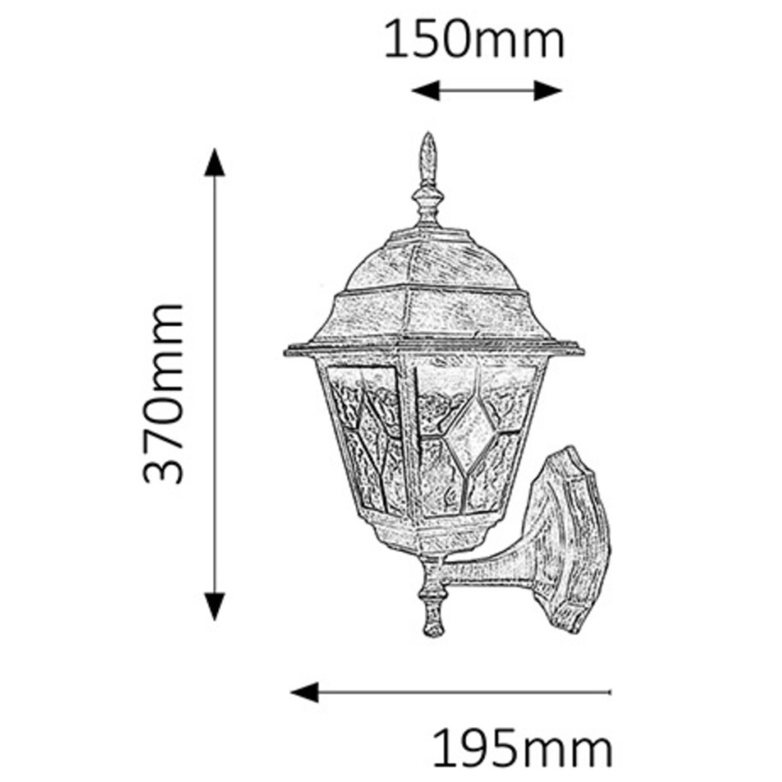 Rabalux - Lámpara de pared exterior 1xE27/60W/230V