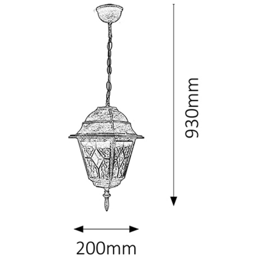 Rabalux - Lámpara de techo exterior 1xE27/60W/230V