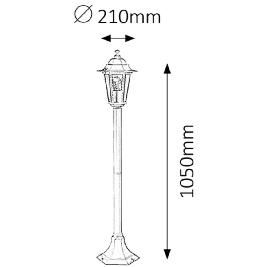 Rabalux - Lámpara de exterior 1xE27/60W/230V 105 cm