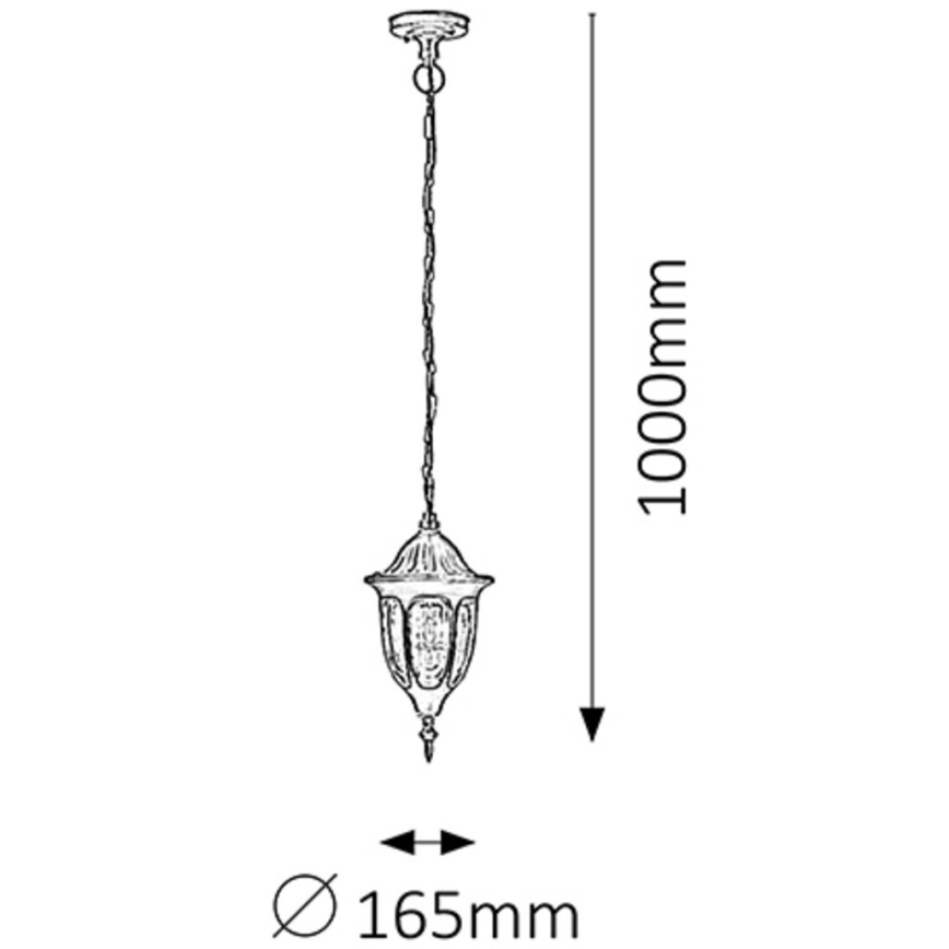 Rabalux - Lámpara colgante exterior 1xE27/60W/230V