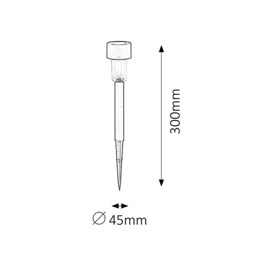 Rabalux - Lámpara solar LED/0,1W/1,2V IP44 40 mAh
