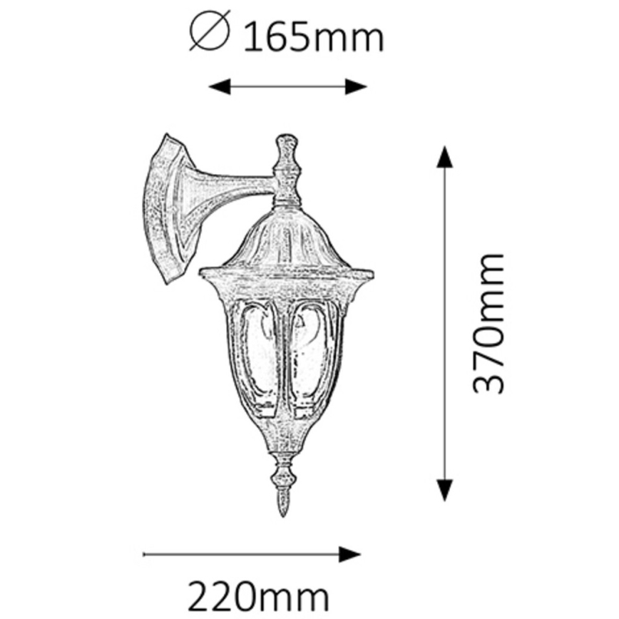 Rabalux - Aplique exterior 1xE27/60W/230V