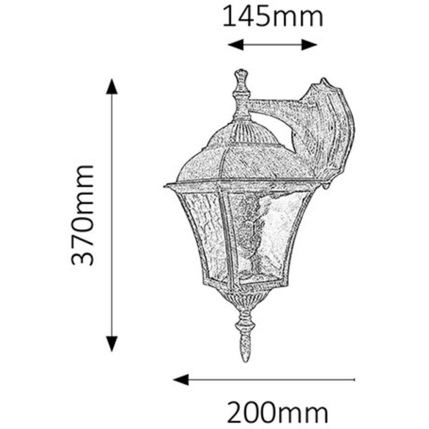 Rabalux - Aplique exterior 1xE27/60W/230V IP44