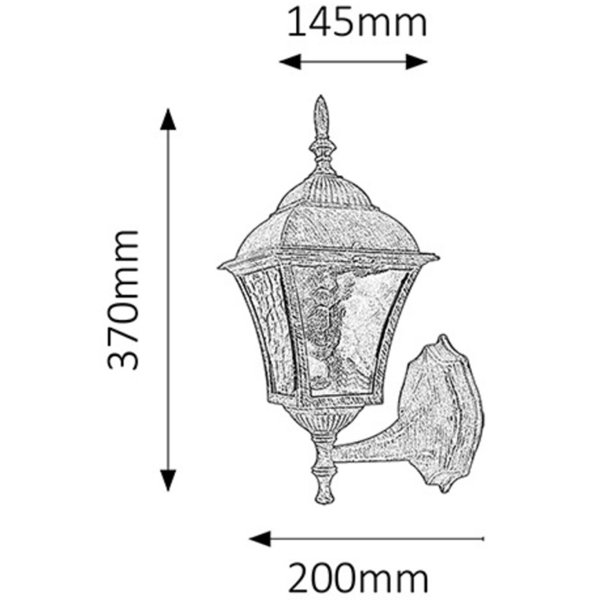 Rabalux - Aplique exterior 1xE27/60W/230V IP44
