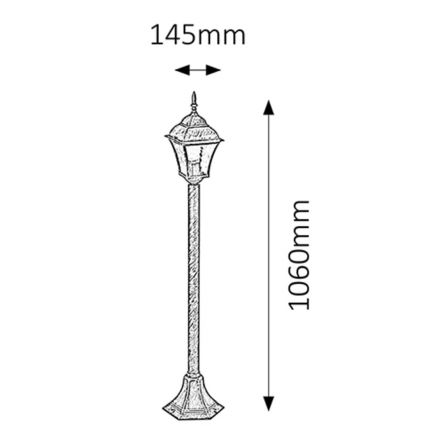 Rabalux 8395 - Lámpara exterior TOSCANA 1xE27/60W/230V IP44