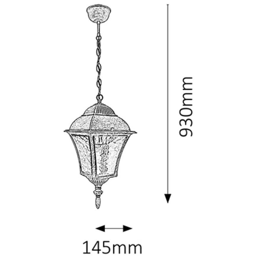 Rabalux - Lámpara colgante exterior 1xE27/60W/230V IP44