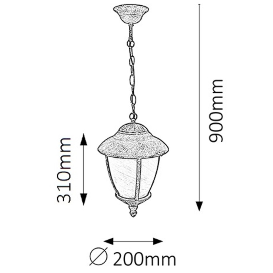 Rabalux - Lámpara colgante exterior 1xE27/60W/230V