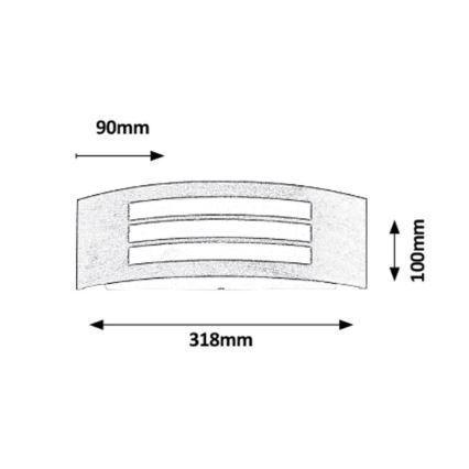 Rabalux - Aplique exterior 1xE27/14W/230V IP44