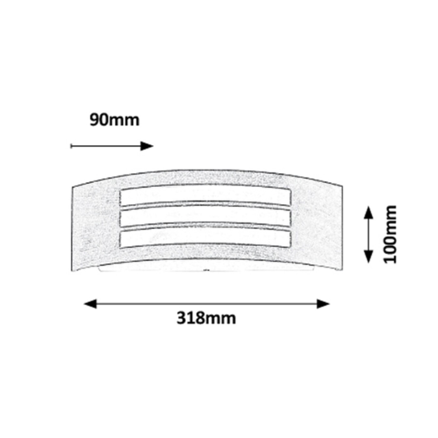 Rabalux - Lámpara de pared exterior 1xE27/14W/230V IP44