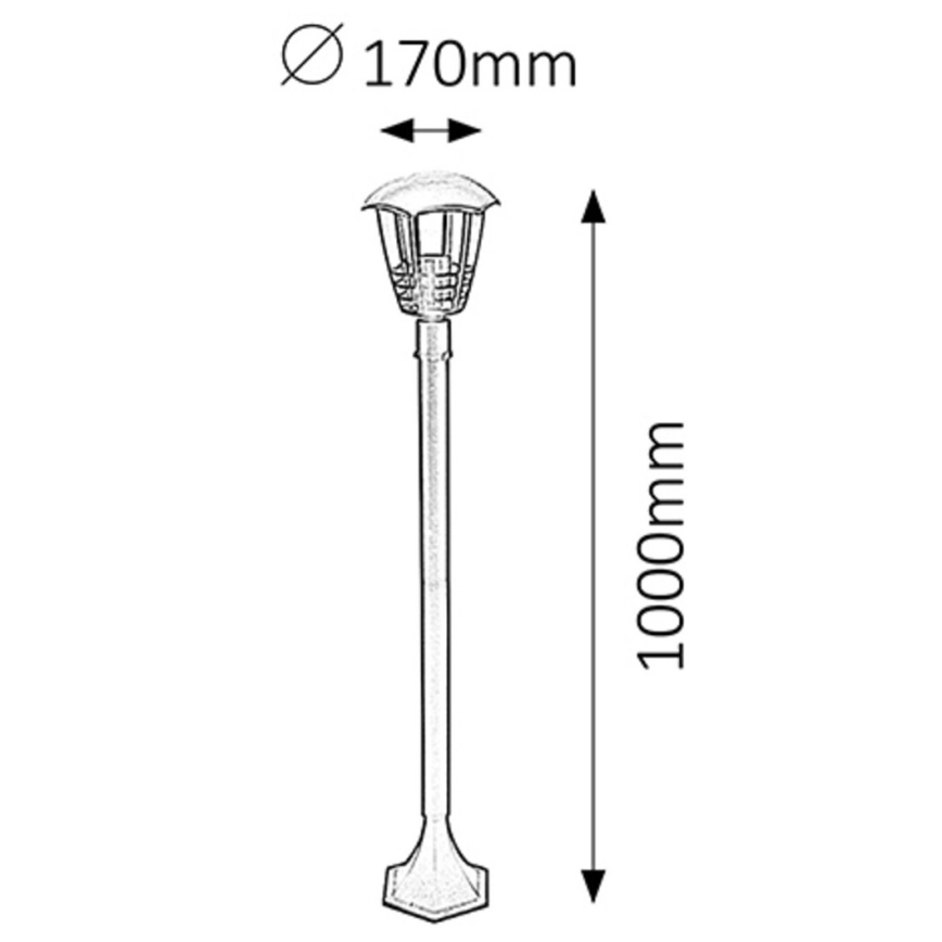 Rabalux - Lámpara de exterior 1xE27/60W/230V IP44 1 m
