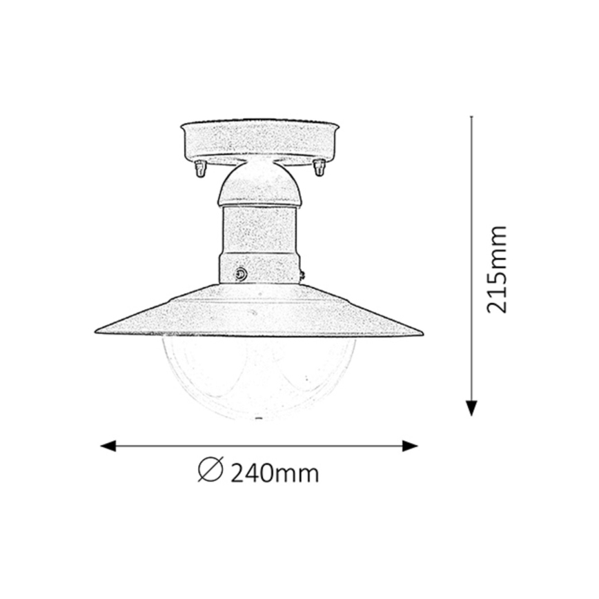 Rabalux - Plafón exterior 1xE27/60W IP44