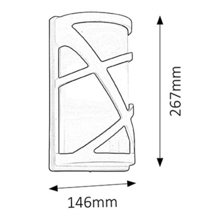 Rabalux - Aplique exterior 1xE27/40W IP54