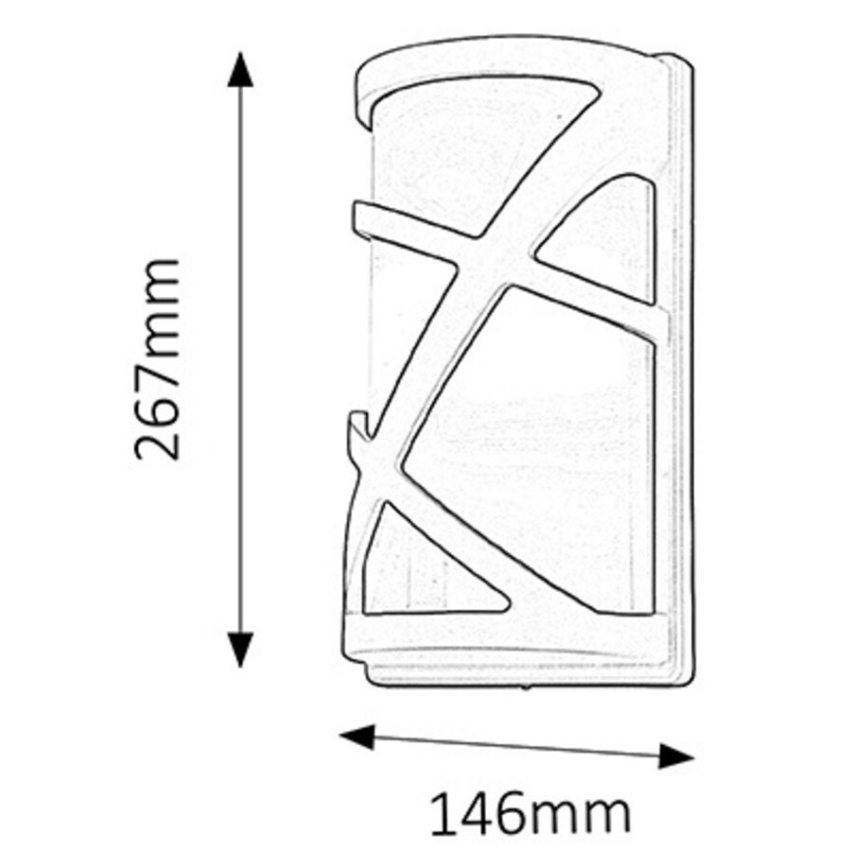 Rabalux - Aplique exterior 1xE27/40W IP54
