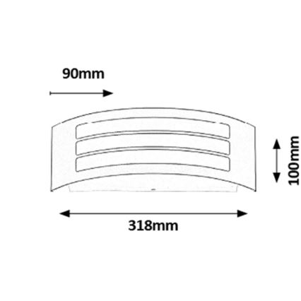 Rabalux - Aplique exterior 1xE27/14W IP44