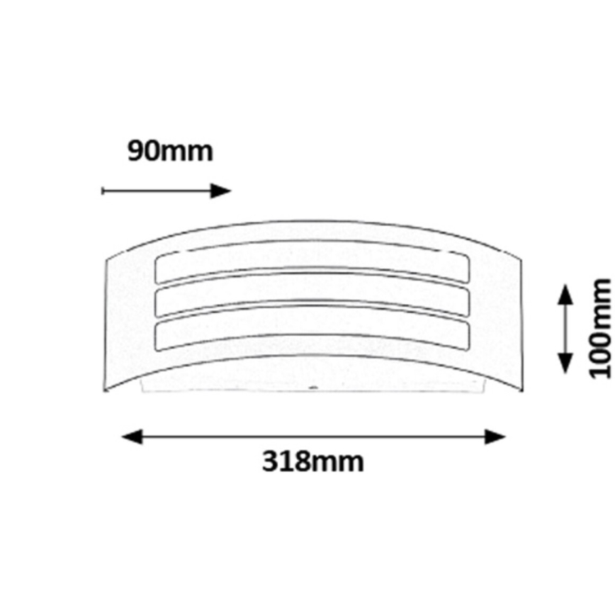 Rabalux - Aplique exterior 1xE27/14W IP44