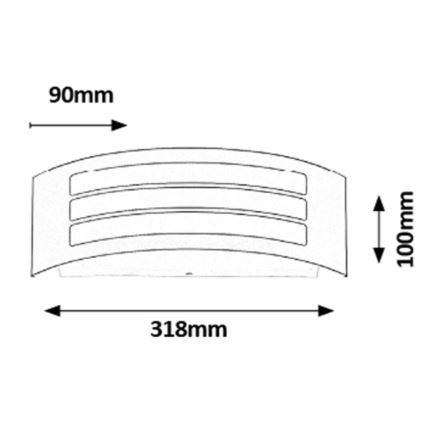 Rabalux - Aplique exterior 1xE27/14W IP44