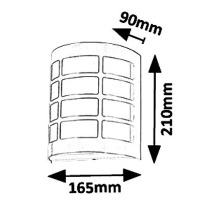 Rabalux 8799 - Aplique de exterior SEVILLA 1xE27/11W/230V IP44