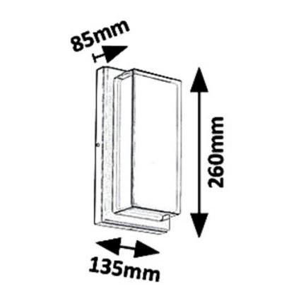 Rabalux 8830 - Aplique LED para exterior ANDORRA LED/12W/230V IP54