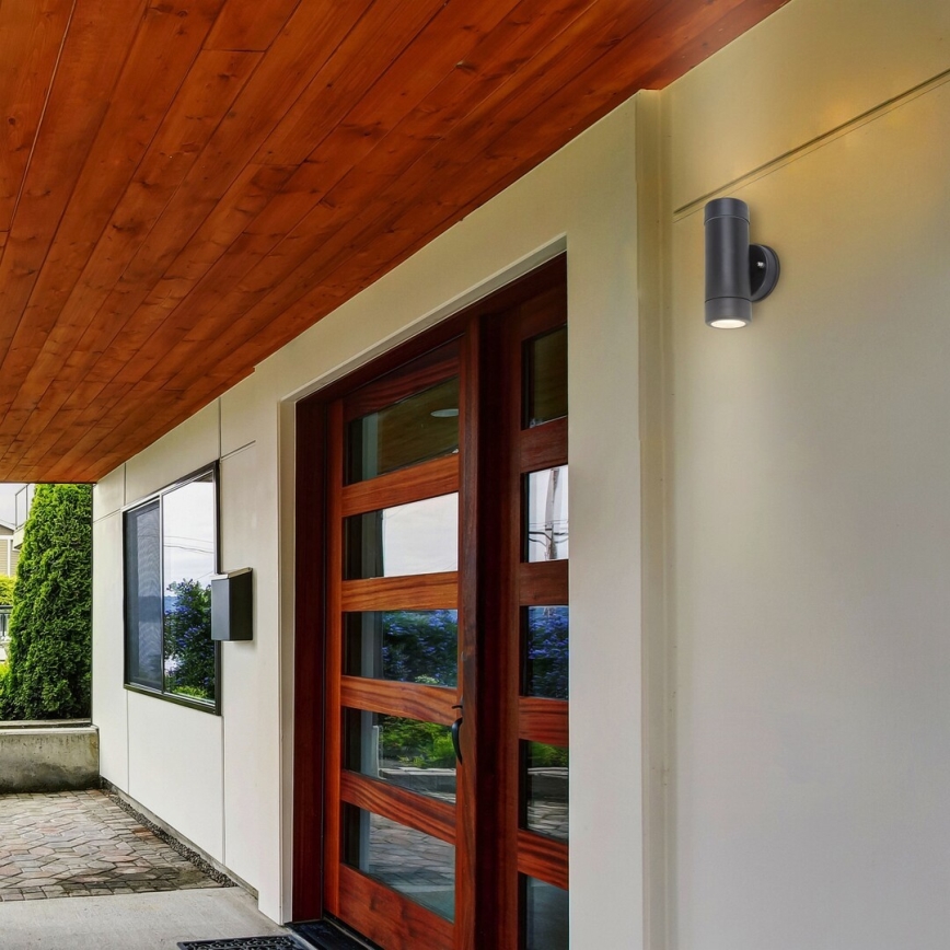 Rabalux - Aplique de exterior 2xGU10/10W/230V IP44 negro