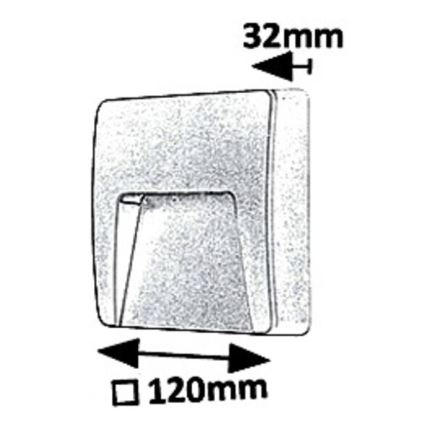 Rabalux 8893 - Aplique LED para exterior TRENTO LED/3W/230V IP65