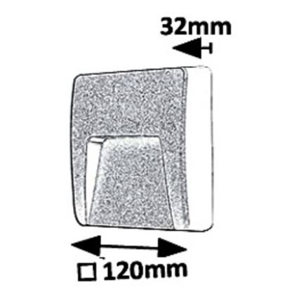 Rabalux 8894 - Aplique LED para exterior TRENTO LED/3W/230V IP65