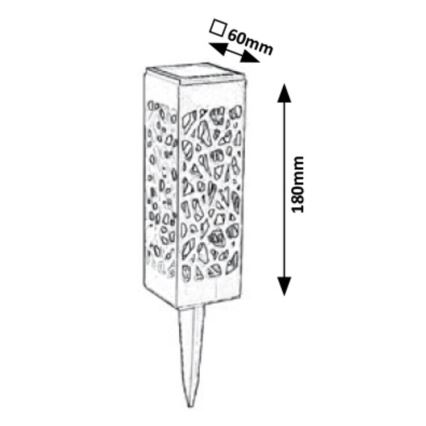 Rabalux - LED Lámpara exterior LED/0,16W/1xAA IP24