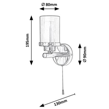 Rabalux - Aplique de baño 1xG9/28W/230V IP44