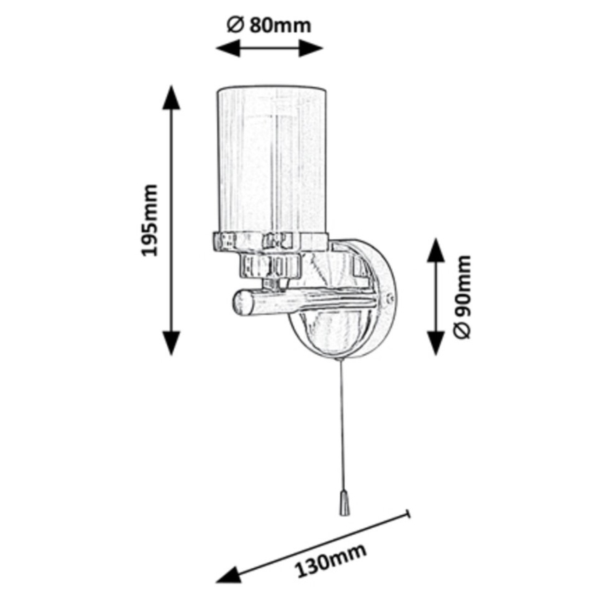 Rabalux - Aplique de baño 1xG9/28W/230V IP44