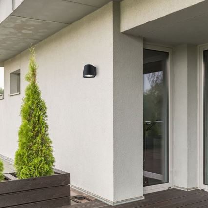 Rabalux - Aplique de exterior 1xGU10/35W/230V IP54 negro