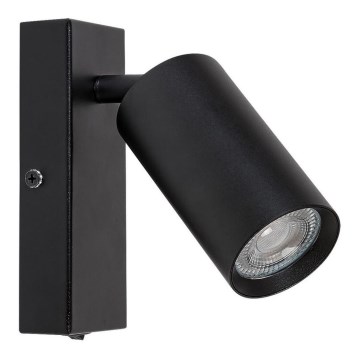 Rabalux - Aplique de pared con foco 1xGU10/25W/230V negro