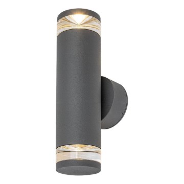 Rabalux - Aplique de pared exterior 2xGU10/10W/230V IP54 antracita